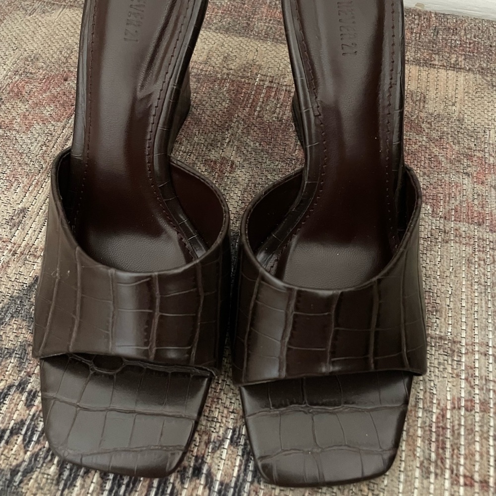 Brown Crocodile Sandal